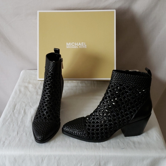 New Michael Kors Augustine Woven Ankle Mid boot - Picture 3 of 8
